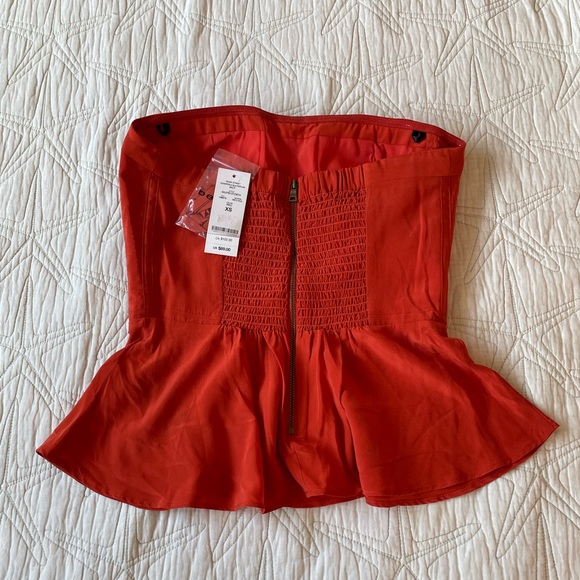 Bebe XS Corset Silk Pelpum Top XS Nwt Y2K - Picture 3 of 6